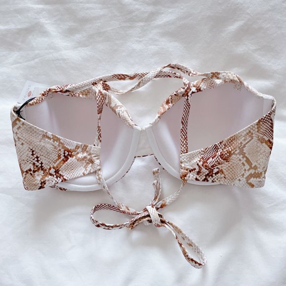 Shade & Shore NWT Light Lift Shirred Underwire Bikini Top 36D Swim Anima… - Picture 3 of 13